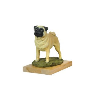 Mops, Pug ręcznie pomalowana statuetka Art-Dog